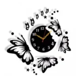 Handcrafted DIY 3D Wooden Butterfly Wall Clock – Silent Quartz Movement – 3D Butterfly Wall Clock- Home Decor & Gift