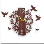 Modern Tree & Bird Wall Clock: Latest 3D Wooden DIY Design for Home Decor & Gifts (12×12) – Modern Style, Quartz Numeric, Ideal for Living Rooms, Offices, & More! (Market’s Best Price Guaranteed!)