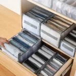 Large Foldable Jeans Storage Box - 7 Grid Drawer Organizer