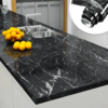 Black Marble Paper Self Adhesive Wallpaper Vinyl Oil Proof Waterproof Gloss Granite Paper For Furniture Cover Surface Kitchen