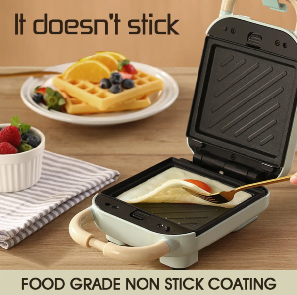 3-in-1 Breakfast Maker: Electric Sandwich Maker, Waffle Iron, Griddle
